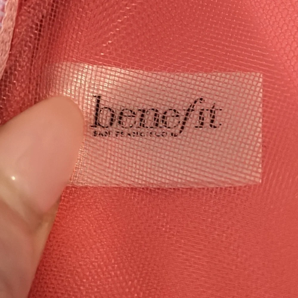 Benefit cosmetics travel bag with handles PINK NWOT